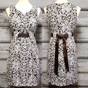 RB Collection Womens Dress 6 Sheath Floral‎ Cotton Crochet Party Event Belted